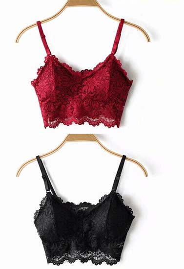 2 pack luxury lace padded bralette - My Vastra