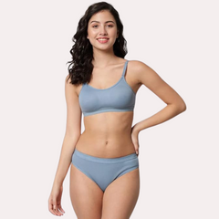 Wire-Free Women's Sports Bra Panty Set - My Vastra