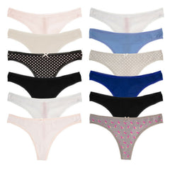 3 PACK PURE COTTON THONG PANTIES - My Vastra