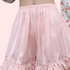 Women Ruffles Satin Faux Silk French Underwear - My Vastra