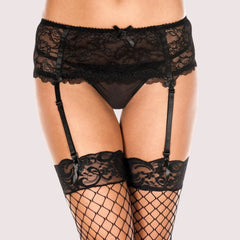 Exquisite Floral Lace Garter Belt - My Vastra