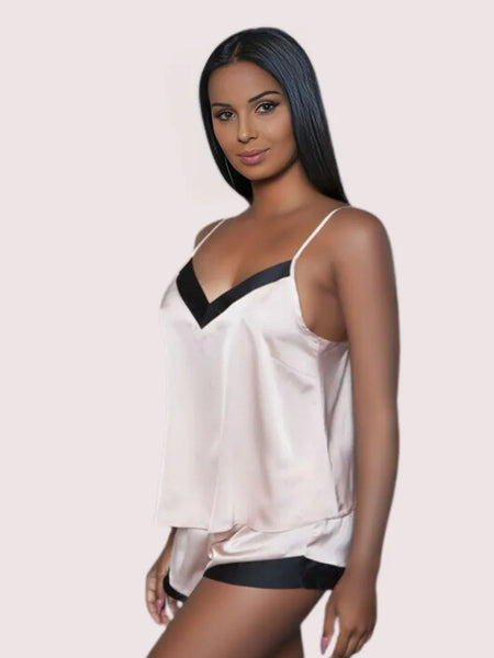 100% Silk Satin cami short set