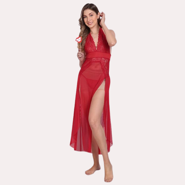 Graceful Long Sheer Nightdress for Women - My Vastra