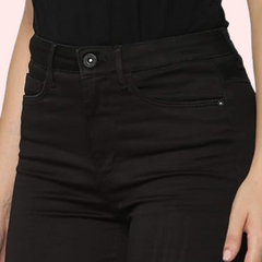 Women's Classic High Waist Royal Black Skinny Jeans - My Vastra