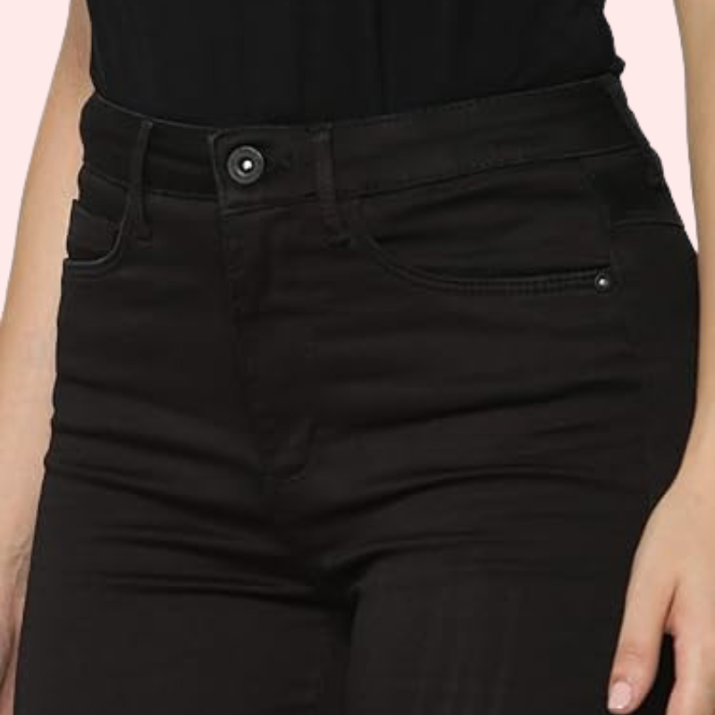 Women's Classic High Waist Royal Black Skinny Jeans - My Vastra