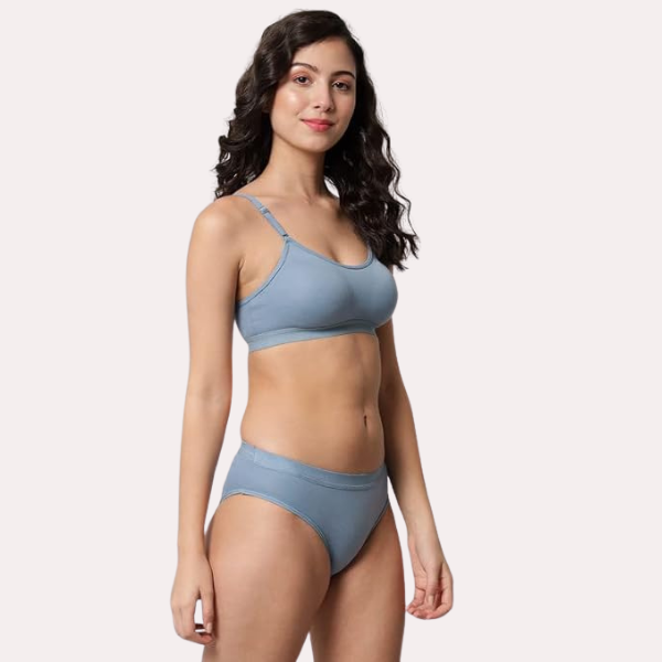 Wire-Free Women's Sports Bra Panty Set - My Vastra