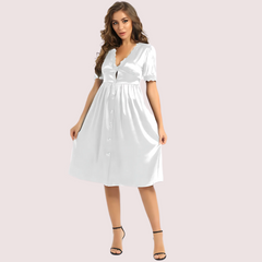 Knee length Luxury satin lounge dress