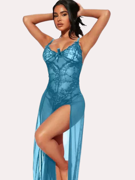 Chic Women's Babydoll Lingerie in Blue - My Vastra
