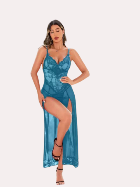 Chic Women's Babydoll Lingerie in Blue - My Vastra