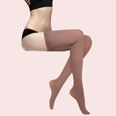 Soft Sheer Thigh-High Stockings – Pack of 2 (Brown & Grey Combo)