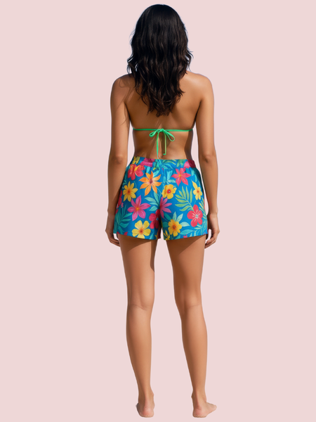 Sporty Minimalist Crochet-Look String Bikini Bra (Top Only)