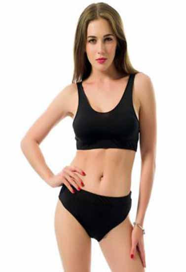 Sexy Black Tank Top Bikini Bottom Set - My Vastra
