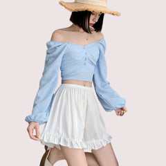 Women Ruffles Satin Faux Silk French Underwear - My Vastra