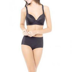 Dashing Black Plunge T-shirt Bra Boyshort Set - My Vastra