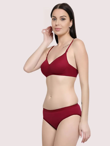 Lightly Padded Bra & Soft Cotton Panty Set (2 pack)