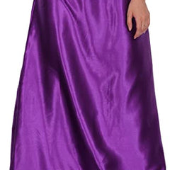 Ladies Glossy silk Underskirt Combo Pack of 2 Orange Purple. - My Vastra