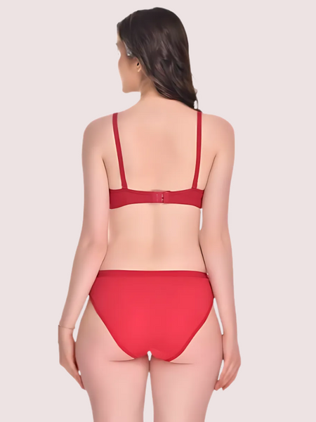 Padded Cotton Bra Panty Set for a Seductive Look (2 pack)