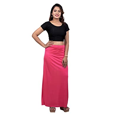 Ladies Glossy silk saree's Pink Petticoat - My Vastra