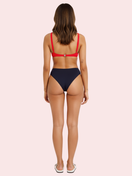 Midnight High-Waisted Bikini Bottom – Classic Black (Bottom Only)
