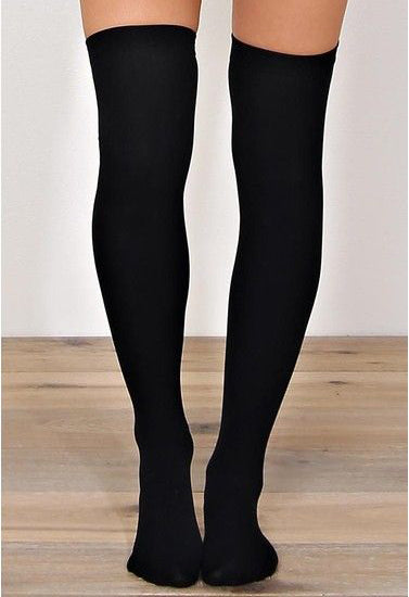 Collants Black seamless fashion everyday socks - My Vastra