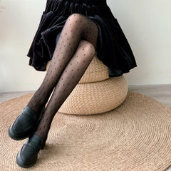 Women polka dot silky pantyhose - My Vastra