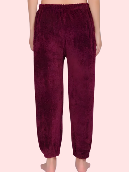 Solid Warm Wool Ladies Pajama (Pack of 2)