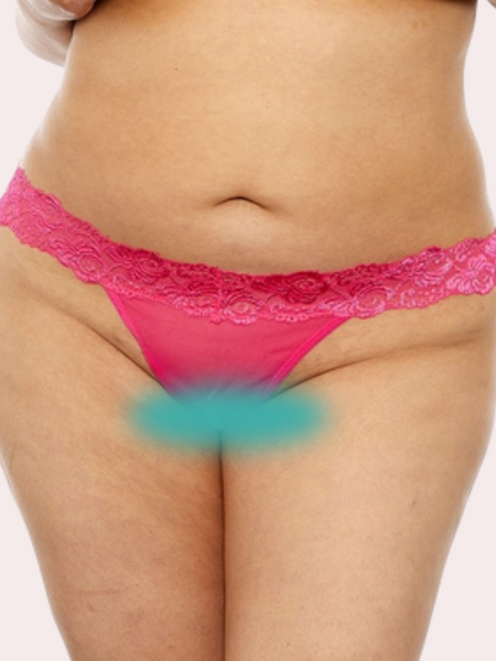 Classic Lace Open-Front Crotchless Thong