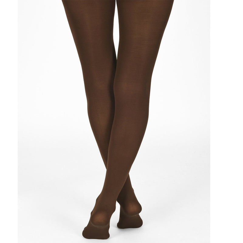Copper Key Microfiber Opaque Brown Tights - My Vastra