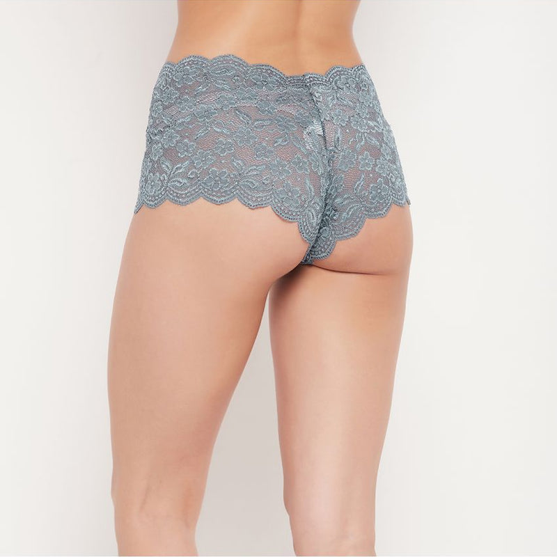 Lace Solid Women's Boy Shorts - My Vastra