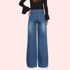 Women's Classic High Waist Wide Leg Jeans - My Vastra