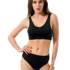 Sexy Black Tank Top Bikini Bottom Set - My Vastra