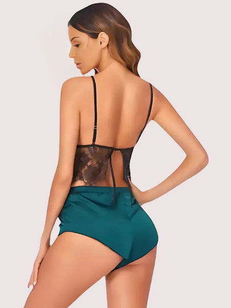 Soft Satin Sleep Sets with Lace Accents