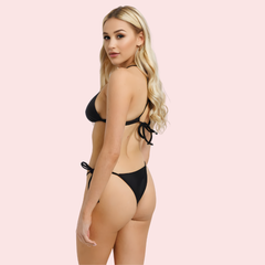Starlight Embellished Halter Triangle Bikini Top (Top Only)