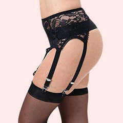 Lace Garter Belt with Six Straps- Sexy Lingerie - My Vastra