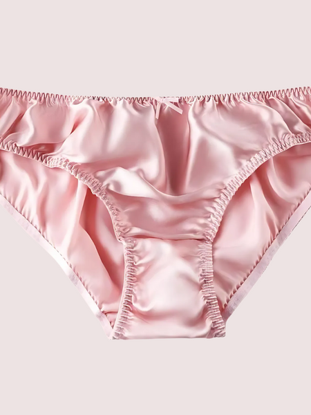 French Daina Luxury Silk Panties Cheeky Bow Gift Box