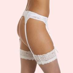 Silky White Lace Garter Belt for Women - My Vastra