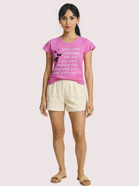 Butterfly Print Inspirational Graphic Tee - Pack of 2
