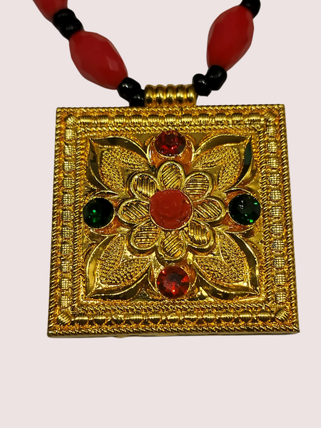 Heritage Ruby Emblem Necklace