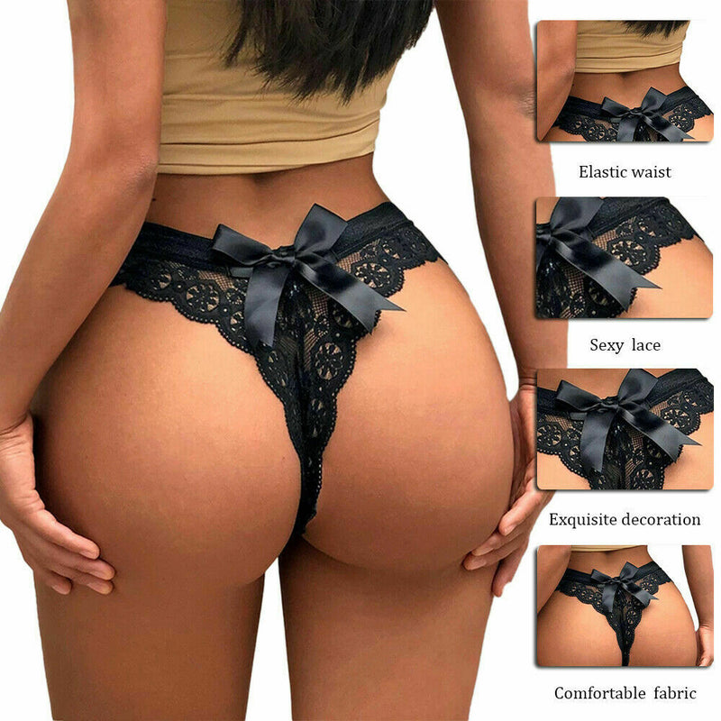Lace Underwear T-back Thong Knickers - My Vastra