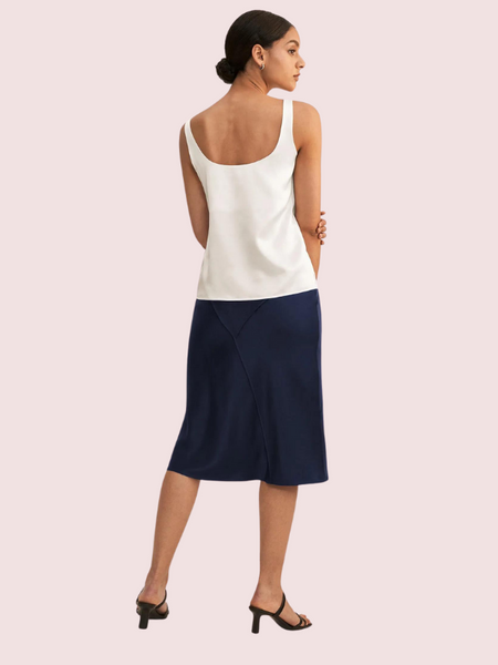 Elegant Lace Trimmed Silk Camisole Top - My Vastra