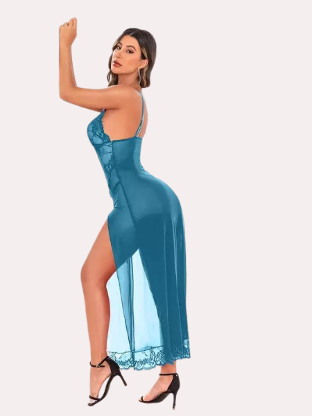 Chic Women's Babydoll Lingerie in Blue - My Vastra