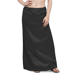 Black & Blue Satin Petticoat Combo (Free Size) - My Vastra