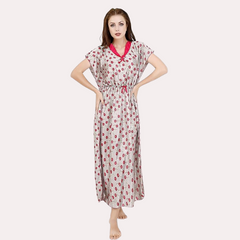 Luxurious Satin Maxi Sleepwear for Women - My Vastra