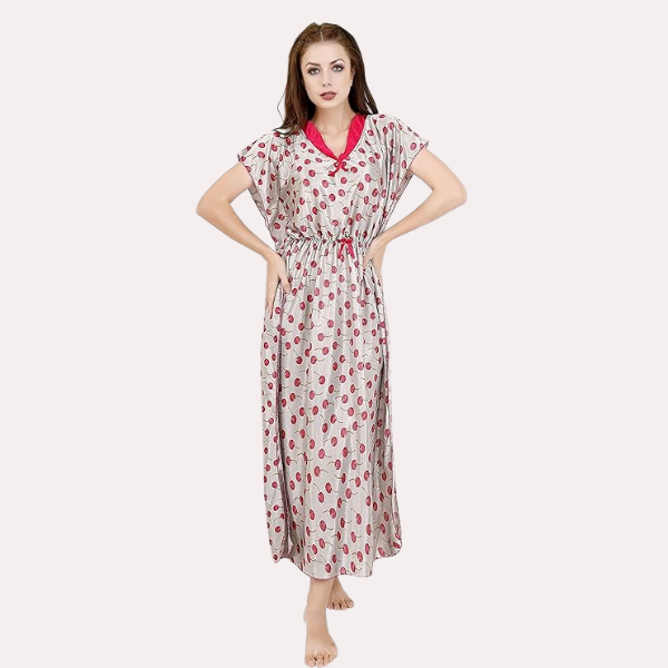 Luxurious Satin Maxi Sleepwear for Women - My Vastra