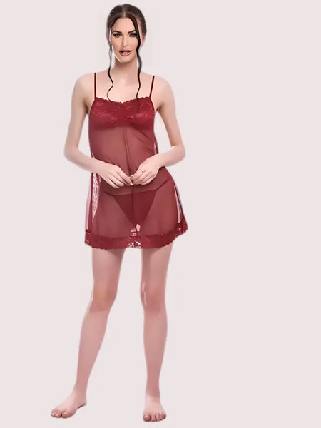 Flirty Sheer Chemise for Women