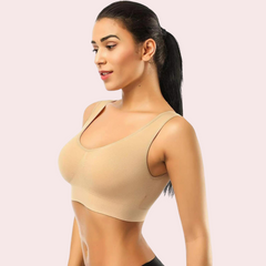 Beige Women's Ultimate Sports Bra for Yoga & Gym - My Vastra