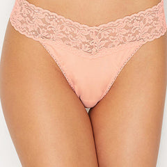 No Secret Cotton Lace Waistband Thong Panty + 1 Free Bra - My Vastra