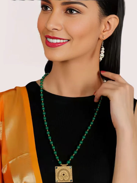 Emerald Sunburst Statement Necklace