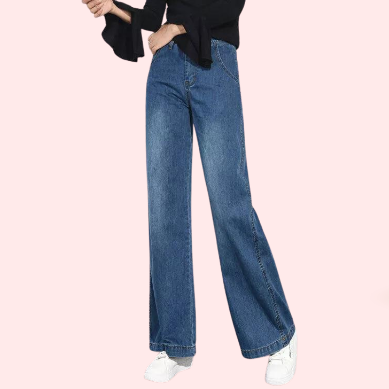 Women's Classic High Waist Wide Leg Jeans - My Vastra