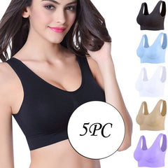 5 pack medium impact Comfort Sports Bras - My Vastra